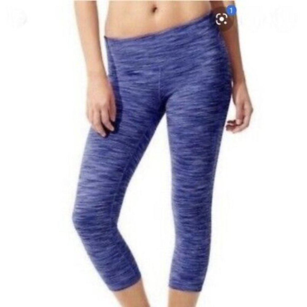 Athleta Chatarunga Capri Navy Blue Space Dye